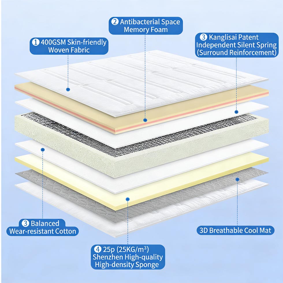 Memory Foam Pocket Sprung Mattress